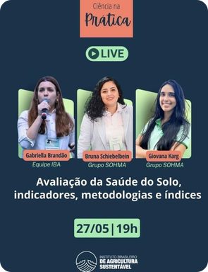 Live sobre avaliação da saúde do solo