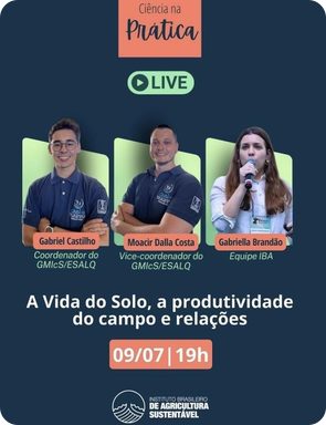 Live sobre a vida do solo e produtividade